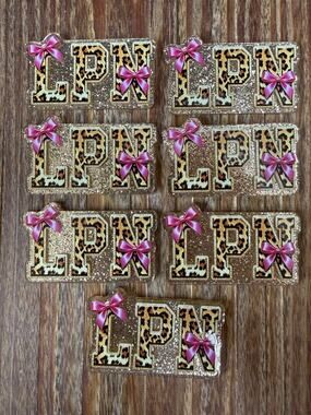 7 Pc LPN Acrylic Flatbacks